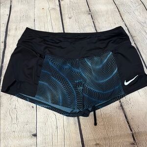 Nike Women's Black and Blue Shorts